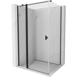 MEXEN/S - Mist T sprchový kout dveře křídlové 80 x 95, transparent, černá (8A4T-080-095-70-00)