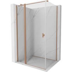 MEXEN/S - Mist T sprchový kout dveře křídlové 90 x 95, transparent, měď kartáčovaná (8A4T-090-095-65-00)