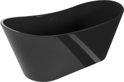 MEXEN/S - Montana vana volně stojící 170 x 80, černá, sifon a přepad černá (52011708070-70)