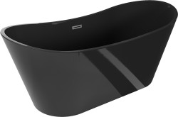 MEXEN/S - Montana vana volně stojící 170 x 80, černá, sifon a přepad grafit metal (52011708070-95)