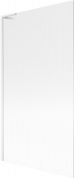MEXEN/S - Next L vanová zástěna FIX 100 x 150, proužky, bílá (895-100-000-03-09-20)
