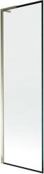 MEXEN/S - Next L vanová zástěna FIX 60 x 150, černá vzor, zlatá (895-060-000-03-70-50)