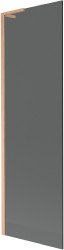 MEXEN/S - Next L vanová zástěna FIX 60 x 150, grafit, měď kartáčovaná (895-060-000-03-40-65)