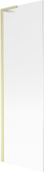 MEXEN/S - Next L vanová zástěna FIX 60 x 150, proužky, zlatá kartáčovaná (895-060-000-03-09-55)