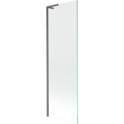 MEXEN/S - Next L vanová zástěna FIX 60 x 150, transparent, grafit kartáčovaná (895-060-000-03-00-66)