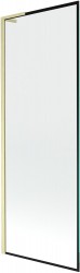 MEXEN/S - Next L vanová zástěna FIX 70 x 150, černá vzor, zlatá kartáčovaná (895-070-000-03-70-55)