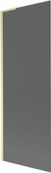 MEXEN/S - Next L vanová zástěna FIX 70 x 150, grafit, zlatá kartáčovaná (895-070-000-03-40-55)