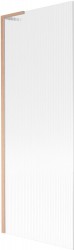 MEXEN/S - Next L vanová zástěna FIX 70 x 150, proužky, měď kartáčovaná (895-070-000-03-09-65)