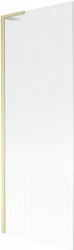 MEXEN/S - Next L vanová zástěna FIX 70 x 150, proužky, zlatá kartáčovaná  (895-070-000-03-09-55)