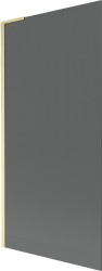 MEXEN/S - Next L vanová zástěna FIX 90 x 150, grafit, zlatá kartáčovaná (895-090-000-03-40-55)