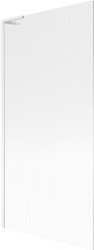 MEXEN/S - Next L vanová zástěna FIX 90 x 150, proužky, bílá (895-090-000-03-09-20)