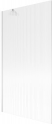 MEXEN/S - Next vanová zástěna FIX 100 x 150, proužky, bílá (895-100-000-00-09-20)