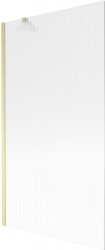 MEXEN/S - Next vanová zástěna FIX 100 x 150, proužky, zlatá kartáčovaná (895-100-000-00-09-55)
