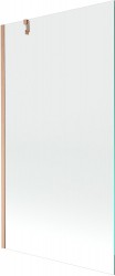 MEXEN/S - Next vanová zástěna FIX 100 x 150, transparent, měď kartáčovaná (895-100-000-00-00-65)