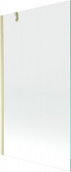 MEXEN/S - Next vanová zástěna FIX 100 x 150, transparent, zlatá kartáčovaná (895-100-000-00-00-55)