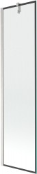 MEXEN/S - Next vanová zástěna FIX 50 x 150, černá vzor, nikl kartáčovaná (895-050-000-00-70-97)