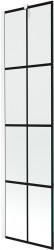 MEXEN/S - Next vanová zástěna FIX 50 x 150 cm, černá dekor, bílá (895-050-000-00-77-20)