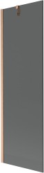 MEXEN/S - Next vanová zástěna FIX 60 x 150, grafit, měď kartáčovaná (895-060-000-00-40-65)