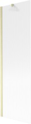 MEXEN/S - Next vanová zástěna FIX 60 x 150, proužky, zlatá kartáčovaná (895-060-000-00-09-55)