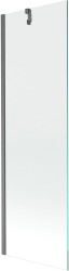 MEXEN/S - Next vanová zástěna FIX 60 x 150, transparent, grafit kartáčovaná (895-060-000-00-00-66)