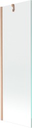 MEXEN/S - Next vanová zástěna FIX 60 x 150, transparent, měď kartáčovaná (895-060-000-00-00-65)