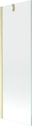 MEXEN/S - Next vanová zástěna FIX 60 x 150, transparent, zlatá kartáčovaná (895-060-000-00-00-55)