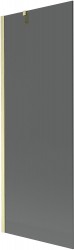 MEXEN/S - Next vanová zástěna FIX 70 x 150, grafit, zlatá kartáčovaná (895-070-000-00-40-55)