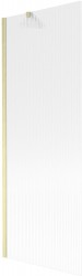 MEXEN/S - Next vanová zástěna FIX 70 x 150, proužky, zlatá kartáčovaná (895-070-000-00-09-55)