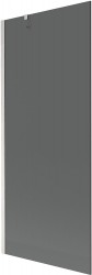 MEXEN/S - Next vanová zástěna FIX 80 x 150, grafit, nikl kartáčovaná (895-080-000-00-40-97)