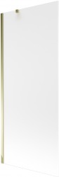 MEXEN/S - Next vanová zástěna FIX 80 x 150, mražené sklo, zlatá (895-080-000-00-30-50)