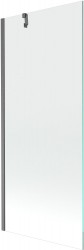 MEXEN/S - Next vanová zástěna FIX 80 x 150, transparent, grafit kartáčovaná (895-080-000-00-00-66)