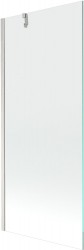 MEXEN/S - Next vanová zástěna FIX 80 x 150, transparent, nikl kartáčovaná (895-080-000-00-00-97)