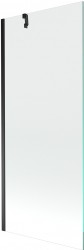 MEXEN/S - Next vanová zástěna FIX 80x150, transparent, černá (895-080-000-00-00-70)