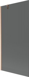 MEXEN/S - Next vanová zástěna FIX 90 x 150, grafit, měď kartáčovaná (895-090-000-00-40-65)