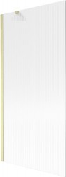 MEXEN/S - Next vanová zástěna FIX 90 x 150, proužky, zlatá kartáčovaná (895-090-000-00-09-55)