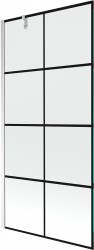 MEXEN/S - Next vanová zástěna FIX 90x150, černý dekor, chrom (895-090-000-00-77-01)