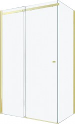 MEXEN/S - OMEGA sprchový kout 100x100, transparent, zlatá (825-100-100-50-00)