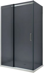MEXEN/S - OMEGA sprchový kout 110x70, grafit, chrom (825-110-070-01-40)