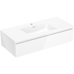 MEXEN/S - Orio koupelnová skříňka 100 cm s umyvadlem Otis, 1 šuplík, bílá lesk (91A10-10023-1-BF00-W18M00)