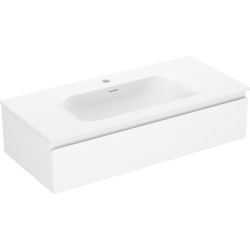 MEXEN/S - Orio koupelnová skříňka 100 cm s umyvadlem Vela, 1 šuplík, bílá mat (91A10-10023-1-BF01-W23M01)