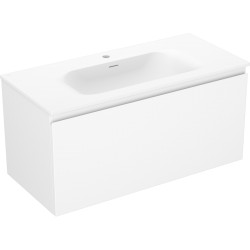 MEXEN/S - Orio koupelnová skříňka 100 cm s umyvadlem Vela, 1 šuplík, bílá mat (91A10-10047-1-BF01-W23M01)