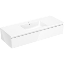 MEXEN/S - Orio koupelnová skříňka 120 cm s umyvadlem Otis, 1 šuplík, bílá lesk (91A10-12023-1-BF00-W18M00)