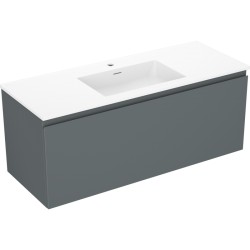 MEXEN/S - Orio koupelnová skříňka 120 cm s umyvadlem Otis, 1 šuplík, grafit mat/bílá mat (91A10-12047-1-BF66-W18M01)