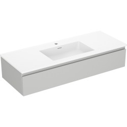 MEXEN/S - Orio koupelnová skříňka 120 cm s umyvadlem Otis, 1 šuplík, šedá mat/bílá mat (91A10-12023-1-BF62-W18M01)