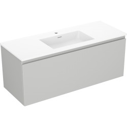 MEXEN/S - Orio koupelnová skříňka 120 cm s umyvadlem Otis, 1 šuplík, šedá mat/bílá mat (91A10-12047-1-BF62-W18M01)