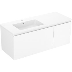 MEXEN/S - Orio koupelnová skříňka 120 cm s umyvadlem Otis levá, 1S, 1D, bílá mat (91A13-12047-3-BBFF01-W18L01)