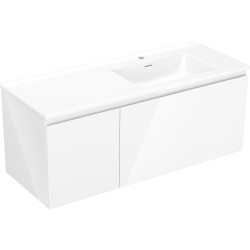 MEXEN/S - Orio koupelnová skříňka 120 cm s umyvadlem Otis pravá, 1S, 1D, bílá lesk (91A13-12047-3-BBFF00-W18P00)