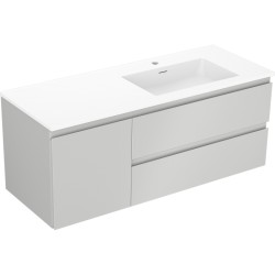 MEXEN/S - Orio koupelnová skříňka 120 cm s umyvadlem Otis pravá, 2S, 1D, šedá mat/bílá mat (91A13-12047-3-BBFFF62-W18P01)