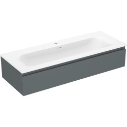 MEXEN/S - Orio koupelnová skříňka 120 cm s umyvadlem Vela, 1 šuplík, grafit mat/bílá mat (91A10-12023-1-BF66-W23M01)