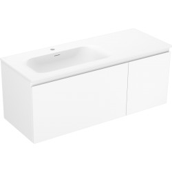 MEXEN/S - Orio koupelnová skříňka 120 cm s umyvadlem Vela levá, 1S, 1D, bílá mat (91A13-12047-3-BBFF01-W23L01)